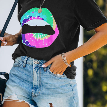 Western Horse Letter Print Graphic T-shirt