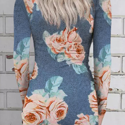 Khaki Long Sleeve Cut-out Twist Ruched Bodycon Mini Dress