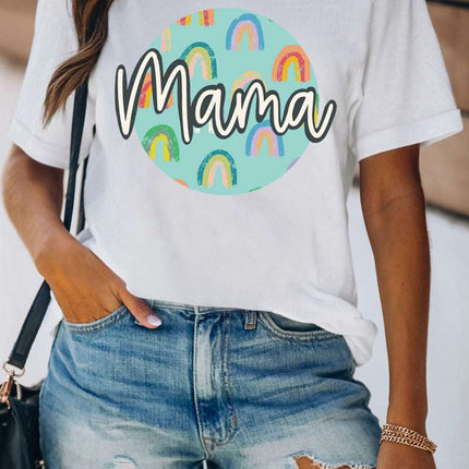 Casual Letter and Car Print Graphic Tee