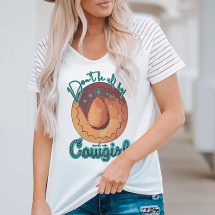 Striped Raglan Sleeve Tee