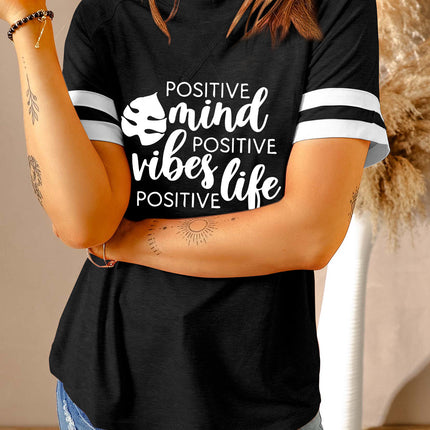 Plain Colorblock Raglan Sleeve T-shirt