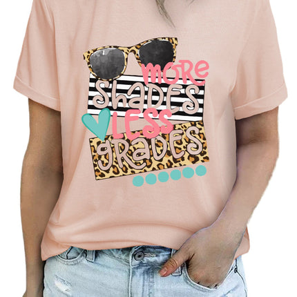 Western Horse Letter Print Graphic T-shirt