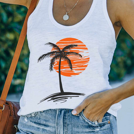 Casual Letter Print MOTORCYCLE Graphic Tank Top