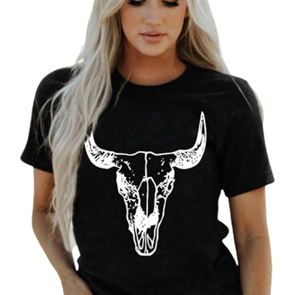 Letters Printed Short Sleeve Graphic T Shirt