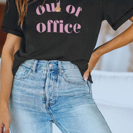 Casual Letter and Car Print Graphic Tee