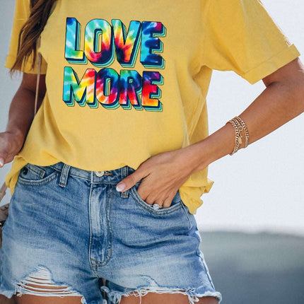 Casual Letter and Car Print Graphic Tee