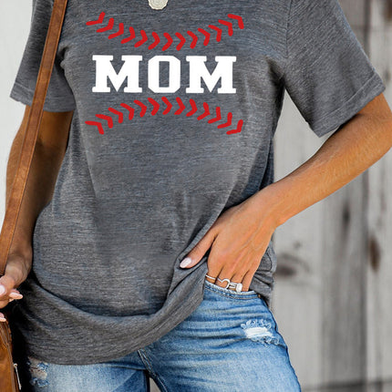 Letters Printed Short Sleeve Graphic T Shirt