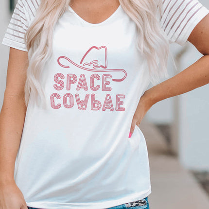 Striped Raglan Sleeve Tee