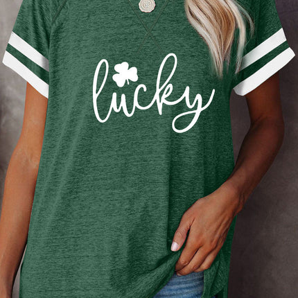 Plain Colorblock Raglan Sleeve T-shirt