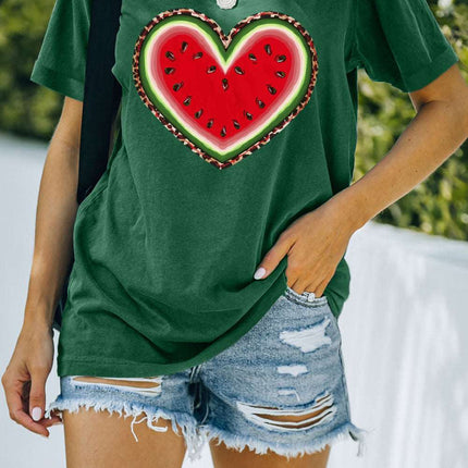 Be Happy Graphic Print Short Sleeve T Shirt