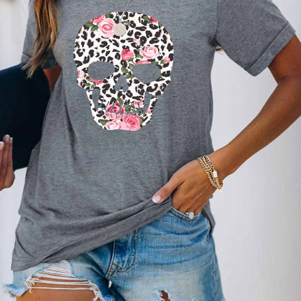 Casual Peach Logo Colorblock Print Graphic Tee