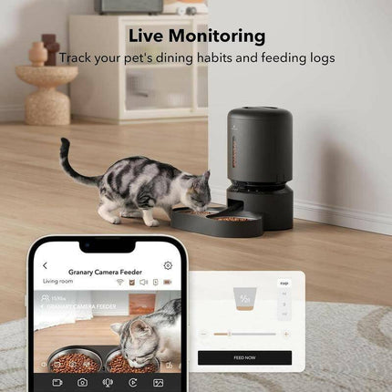 FEEDI 5L Automatic Cat Feeder with HD Camera & Smart Features for Effortless Dual Cat Feeding